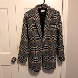 LOFT Modern Plaid Blazer - NWT